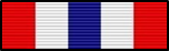 Commendation pin police work red white blue stripes